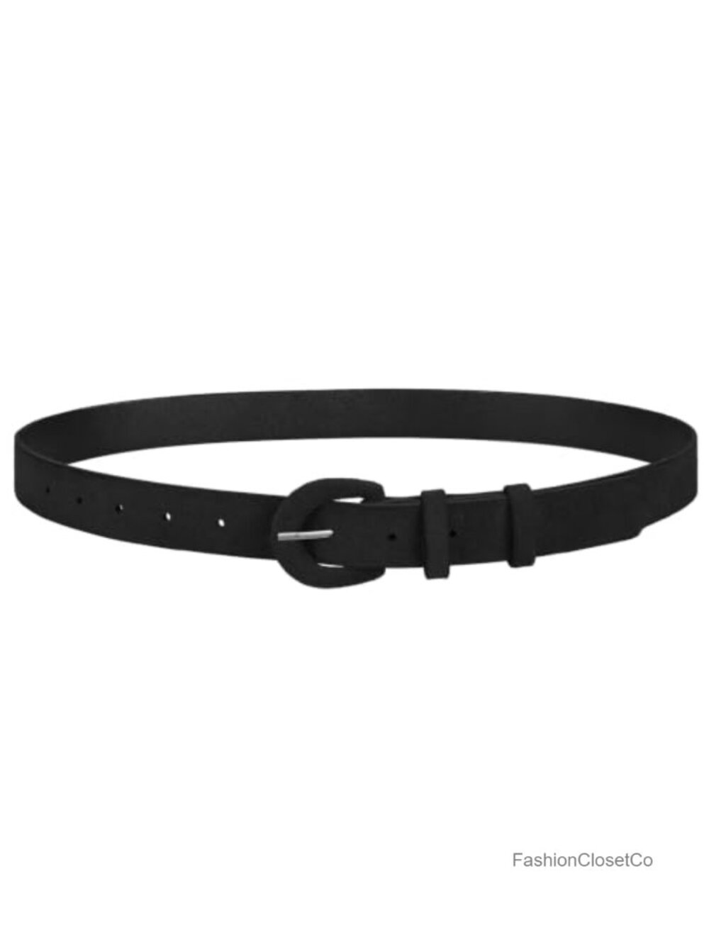 Women's Thin Suede Leather Belt for Dress Jeans Classic 1.1 Inch Wide